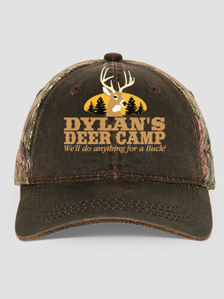 Deer Camp : Embroidered 2-Tone Camo Hats