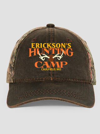 Deer Hunting Camp : Embroidered 2-Tone Camo Hats