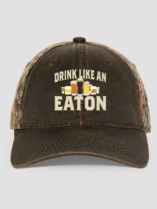 Drink Like A : Embroidered 2-Tone Camo Hats
