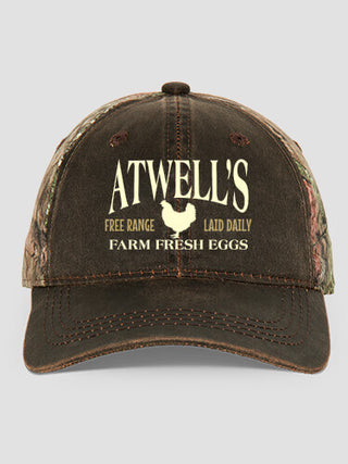 Farm Fresh Eggs : Embroidered 2-Tone Camo Hats
