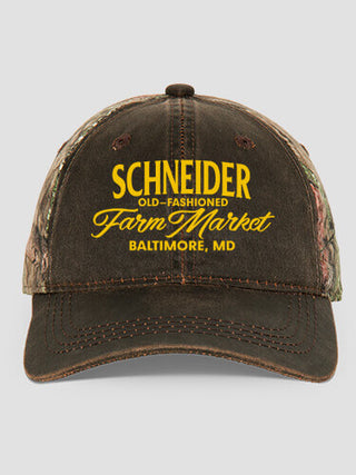 Farm Market : Embroidered 2-Tone Camo Hats