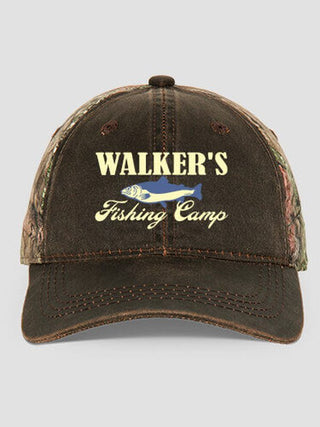 Fishing Camp : Embroidered 2-Tone Camo Hats