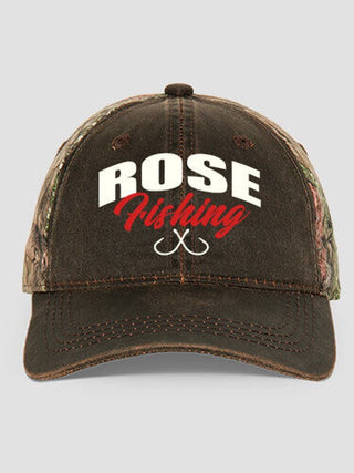 Fishing : Embroidered 2-Tone Camo Hats