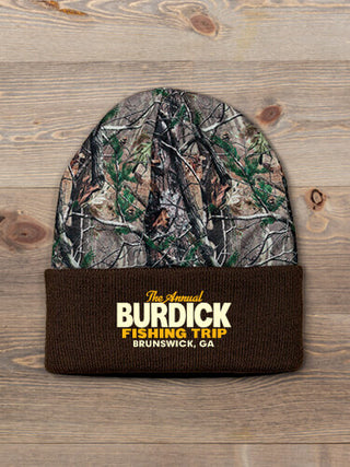 Fishing Trip : Embroidered 2-Tone Camo Cuffed Beanie