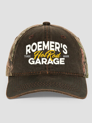 Hot Rod Garage : Embroidered 2-Tone Camo Hats