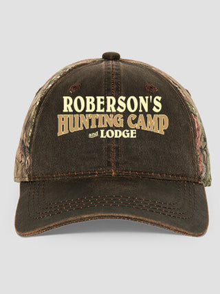 Hunting Camp : Embroidered 2-Tone Camo Hats