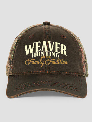 Hunting Family Tradition : Embroidered 2-Tone Camo Hats