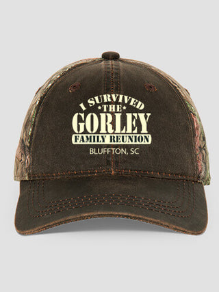 I Survived Reunion : Embroidered 2-Tone Camo Hats