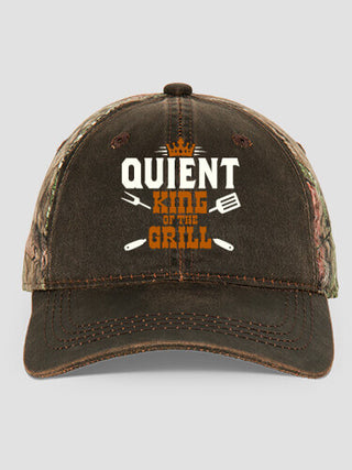 King of the Grill : Embroidered 2-Tone Camo Hats
