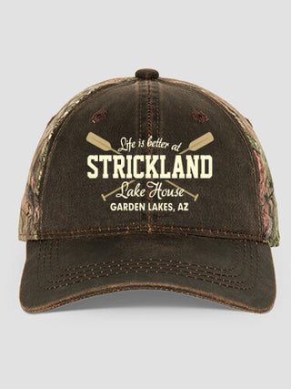 Lake House : Embroidered 2-Tone Camo Hats