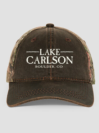 Lake : Embroidered 2-Tone Camo Hats