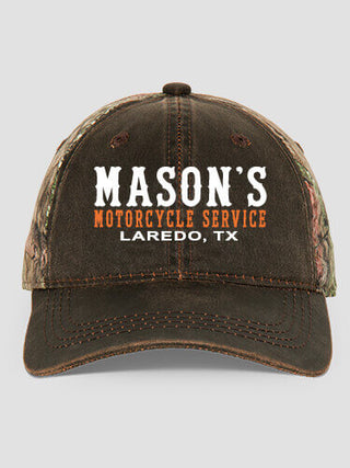 Motorcycle Service BP : Embroidered 2-Tone Camo Hats