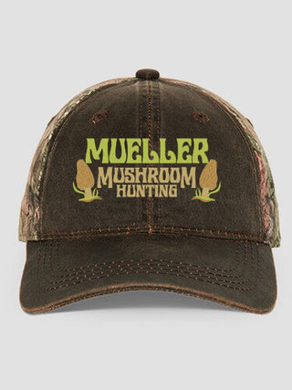 Mushroom Hunting : Embroidered 2-Tone Camo Hats