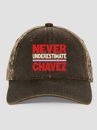 Never Underestimate : Embroidered 2-Tone Camo Hats