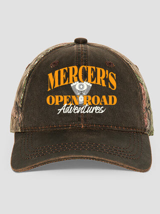 Open Road : Embroidered 2-Tone Camo Hats