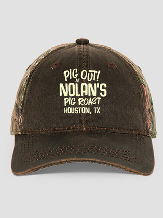 Pig Roast : Embroidered 2-Tone Camo Hats
