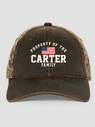 Property of Flag : Embroidered 2-Tone Camo Hats