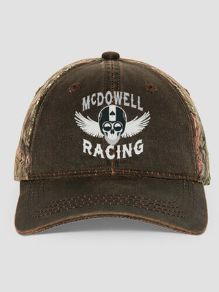 Racing Skull : Embroidered 2-Tone Camo Hats