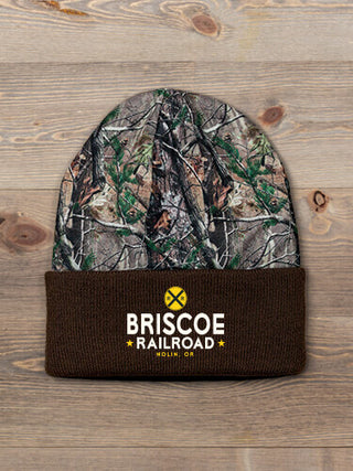 Railroad : Embroidered 2-Tone Camo Cuffed Beanie