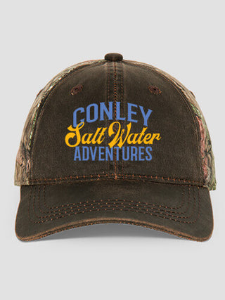 Salt Water Adventures : Embroidered 2-Tone Camo Hats