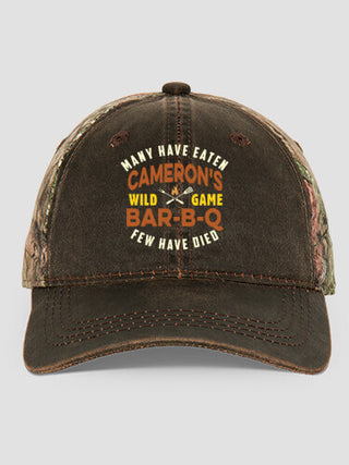 Wild Game Few Have Died BBQ : Embroidered 2-Tone Camo Hats