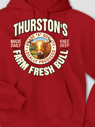 Farm Fresh Bull : Printed Hoodies