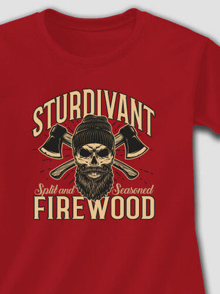 Firewood : Adult Ladies Fitted T-Shirt