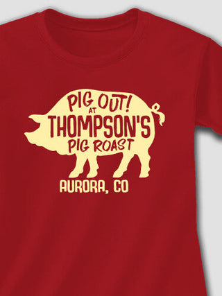 Pig Roast : Adult Ladies Fitted T-Shirt