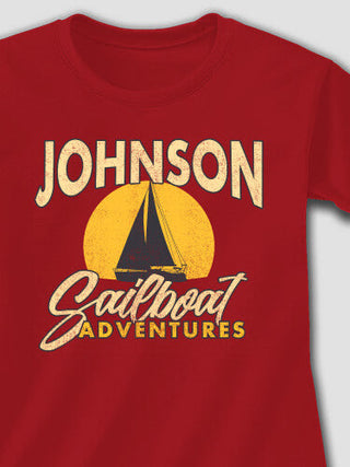 Sailboat Adventures : Adult Ladies Fitted T-Shirt