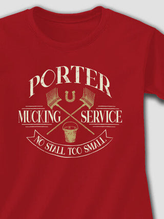 Vintage Mucking Service : Adult Ladies Fitted T-Shirt