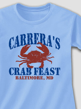 Crab Feast : Adult Ladies Fitted T-Shirt