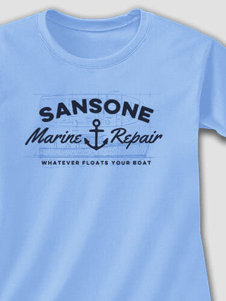 Marine Repair : Adult Ladies Fitted T-Shirt