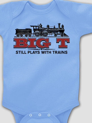 Still Plays With Trains : Printed Baby Bodysuits
