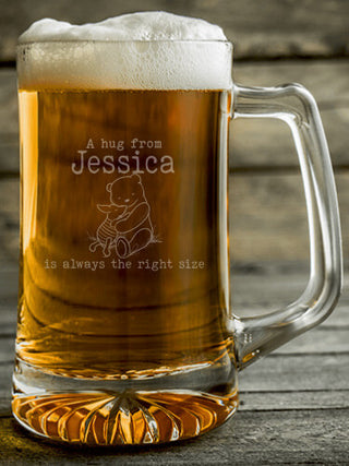 A Hug : Beer Mugs - Engraved