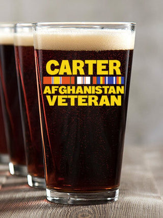 Afghanistan Veteran : Pint Glasses - Color Printed