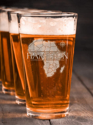 African Heritage : Pint Glasses - Engraved