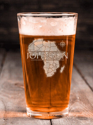 African Heritage : Pint Glasses - Engraved