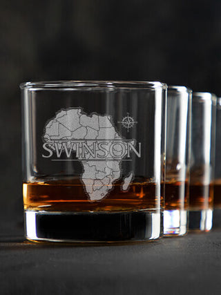 African Heritage : Rocks Glasses - Engraved