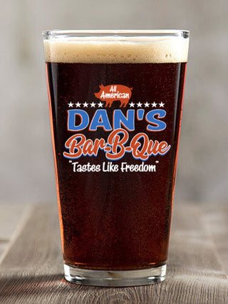 All American BBQ : Pint Glasses - Color Printed