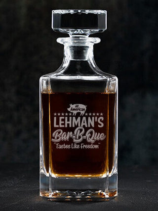 All American BBQ : Whiskey Decanter - Engraved