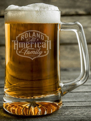 All-American Family : Beer Mugs - Engraved