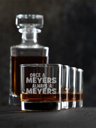 Always : Decanter Rocks Glass Gift Sets - Engraved
