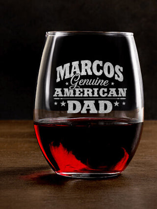 American Dad : Stemless Wine Glasses - Engraved