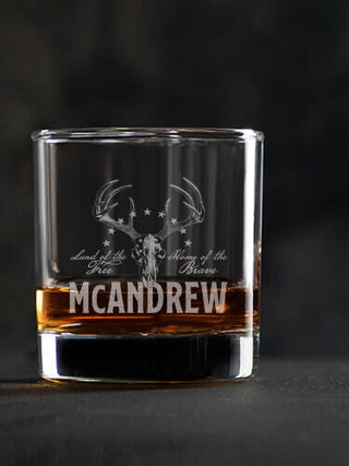 American Hunter : Rocks Glasses - Engraved