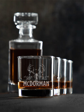 American Hunter : Decanter Rocks Glass Gift Sets - Engraved