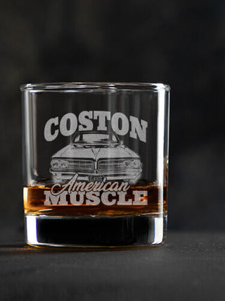 American Muscle Car : Rocks Glasses - Engraved