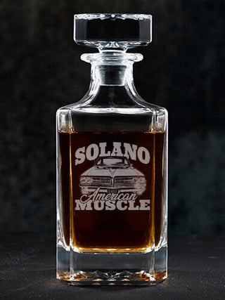 American Muscle Car : Whiskey Decanter - Engraved