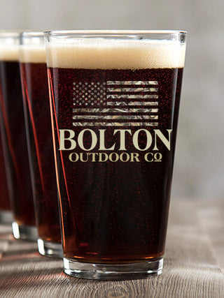 American Outdoor Company : Pint Glasses - Color Printed