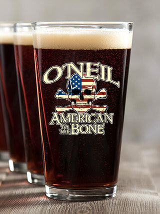 American to the Bone : Pint Glasses - Color Printed