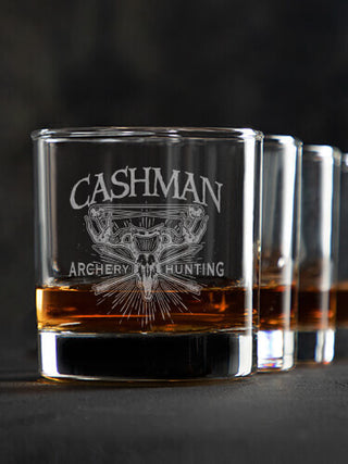 Archery Hunting : Rocks Glasses - Engraved